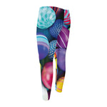 Pile Of Colorful Easter Eggs Print Men's Compression Pants