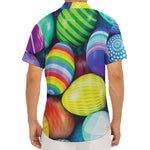Pile Of Colorful Easter Eggs Print Men's Deep V-Neck Shirt
