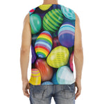 Pile Of Colorful Easter Eggs Print Men's Fitness Tank Top