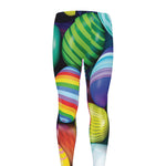 Pile Of Colorful Easter Eggs Print Men's leggings