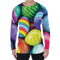 Pile Of Colorful Easter Eggs Print Men's Long Sleeve T-Shirt