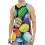 Pile Of Colorful Easter Eggs Print Men's Muscle Tank Top