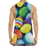 Pile Of Colorful Easter Eggs Print Men's Muscle Tank Top