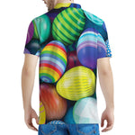 Pile Of Colorful Easter Eggs Print Men's Polo Shirt
