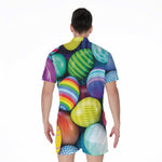 Pile Of Colorful Easter Eggs Print Men's Rompers
