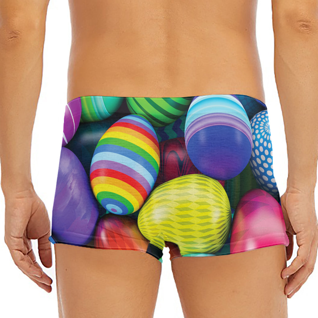 Pile Of Colorful Easter Eggs Print Men's Short Boxer Briefs