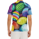Pile Of Colorful Easter Eggs Print Men's Short Sleeve Rash Guard