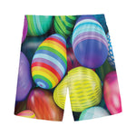 Pile Of Colorful Easter Eggs Print Men's Sports Shorts