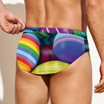 Pile Of Colorful Easter Eggs Print Men's Swim Briefs