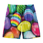 Pile Of Colorful Easter Eggs Print Men's Swim Trunks