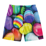 Pile Of Colorful Easter Eggs Print Men's Swim Trunks
