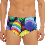 Pile Of Colorful Easter Eggs Print Men's Triangle Swim Briefs