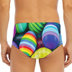 Pile Of Colorful Easter Eggs Print Men's Triangle Swim Briefs