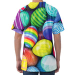 Pile Of Colorful Easter Eggs Print Men's Velvet T-Shirt