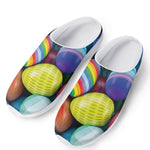 Pile Of Colorful Easter Eggs Print Mesh Casual Shoes