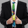 Pile Of Colorful Easter Eggs Print Necktie