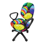 Pile Of Colorful Easter Eggs Print Office Chair Cover
