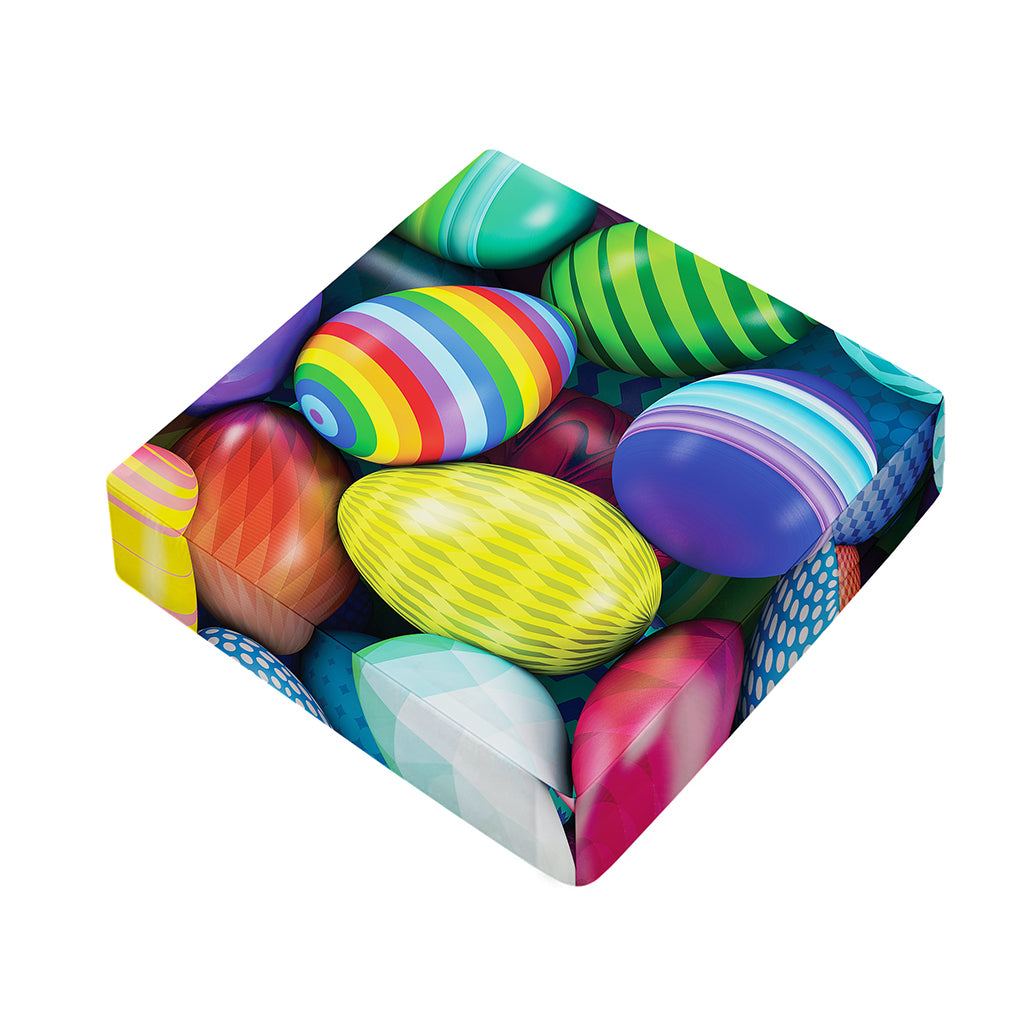 Pile Of Colorful Easter Eggs Print Outdoor Seat Cushion Cover