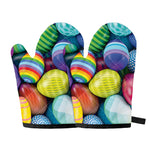 Pile Of Colorful Easter Eggs Print Oven Mitts
