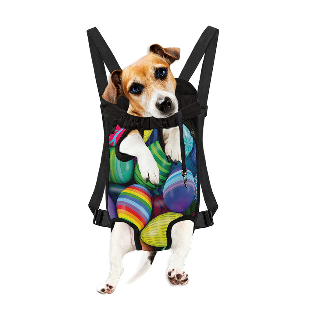Pile Of Colorful Easter Eggs Print Pet Carrier Backpack