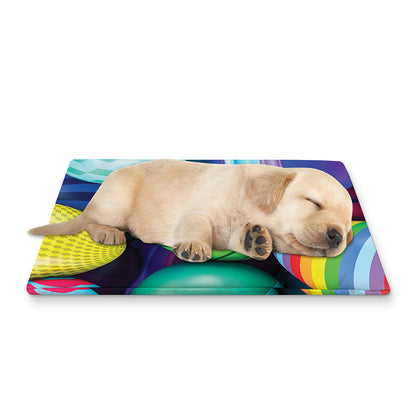 Pile Of Colorful Easter Eggs Print Pet Cooling Mat Cover