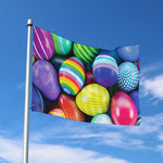 Pile Of Colorful Easter Eggs Print Polyester Flag
