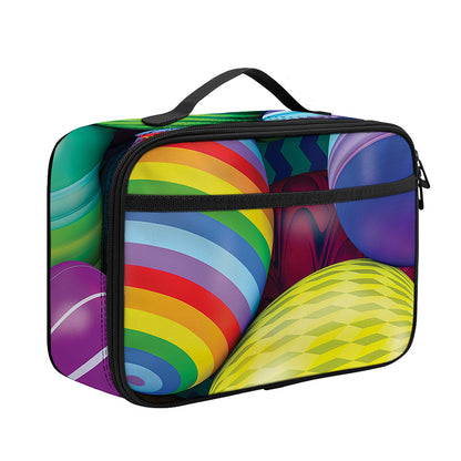 Pile Of Colorful Easter Eggs Print Portable Lunch Bag