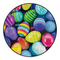 Pile Of Colorful Easter Eggs Print Round Floor Mat