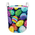Pile Of Colorful Easter Eggs Print Round Laundry Basket