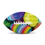 Pile Of Colorful Easter Eggs Print Rugby Ball