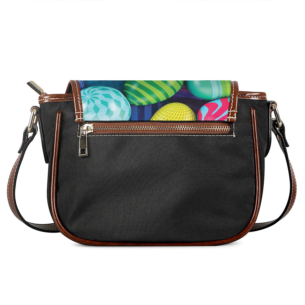 Pile Of Colorful Easter Eggs Print Saddle Bag