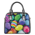 Pile Of Colorful Easter Eggs Print Shoulder Handbag