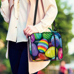Pile Of Colorful Easter Eggs Print Shoulder Strap Bible Bag