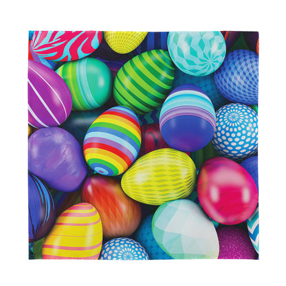 Pile Of Colorful Easter Eggs Print Silk Bandana