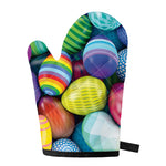 Pile Of Colorful Easter Eggs Print Single Oven Mitt