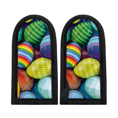 Pile Of Colorful Easter Eggs Print Skillet Handle Cover