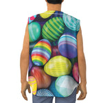 Pile Of Colorful Easter Eggs Print Sleeveless Baseball Jersey