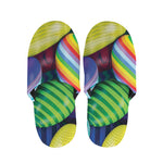 Pile Of Colorful Easter Eggs Print Slippers