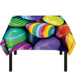 Pile Of Colorful Easter Eggs Print Tablecloth