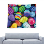 Pile Of Colorful Easter Eggs Print Tapestry