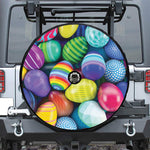 Pile Of Colorful Easter Eggs Print Tire Cover With Camera Hole
