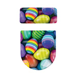 Pile Of Colorful Easter Eggs Print Toilet Lid And Tank Cover Set