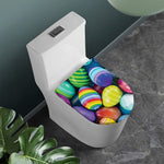 Pile Of Colorful Easter Eggs Print Toilet Lid Cover