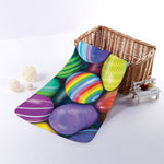Pile Of Colorful Easter Eggs Print Towel