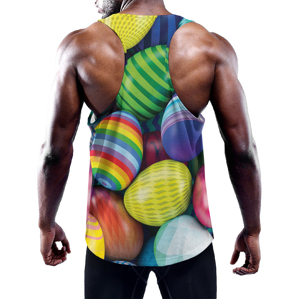 Pile Of Colorful Easter Eggs Print Training Tank Top