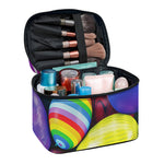 Pile Of Colorful Easter Eggs Print Travel Makeup Bag