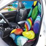 Pile Of Colorful Easter Eggs Print Waterproof Car Seat Cover