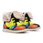 Pile Of Colorful Easter Eggs Print Winter Boots