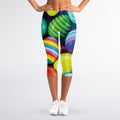 Pile Of Colorful Easter Eggs Print Women's Capri Leggings