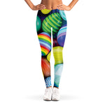 Pile Of Colorful Easter Eggs Print Women's Leggings